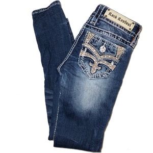 Rock Revival Celinda Cuffed Skinny Jeans Size 25